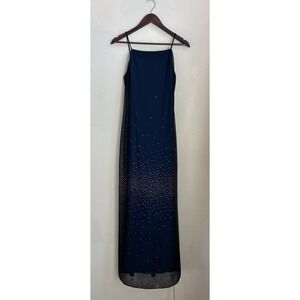 Vintage 90s Y2K Arianna Maxi Formal Gown Prom Dress 6 Fairy Grunge Sparkle Mesh